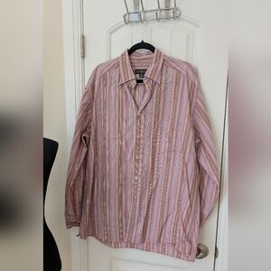 Ermenegildo Zegna Italian Rainbow Cotton Buttondown Shirt